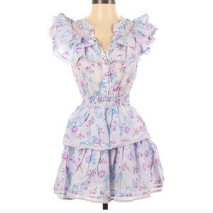 LoveshackFancy Lou Double Ruffle Dress Xs